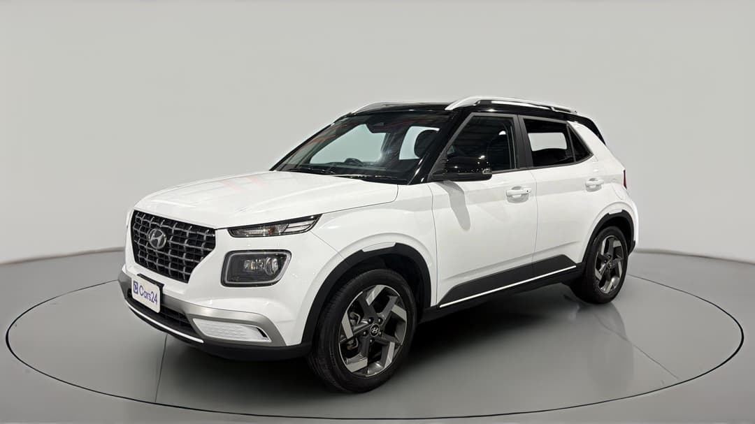 2023 Hyundai Venue Elite (black) Two-tone Roof, Automatic, 45977 km, Left Front Diagonal (45- Degree) View