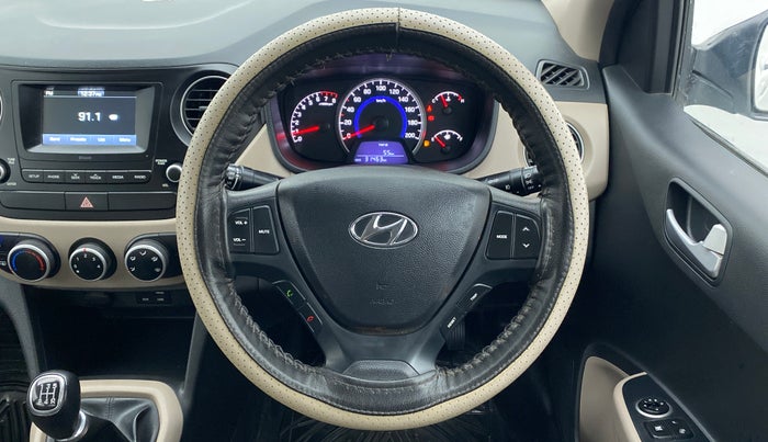 2017 Hyundai Grand i10 SPORTZ 1.2 KAPPA VTVT, Petrol, Manual, 31,463 km, Steering Wheel Close Up