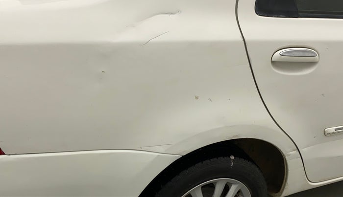 2011 Toyota Etios V, Petrol, Manual, 45,599 km, Right quarter panel - Minor scratches