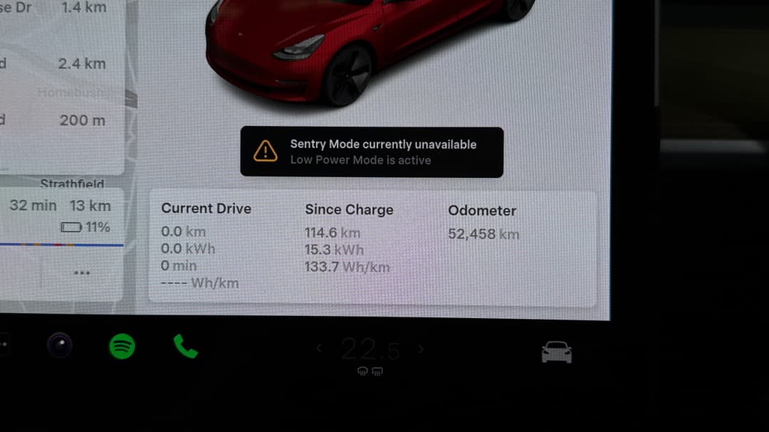 2021 Tesla Model 3 Standard Range Plus RWD, Automatic, 52458 km, Odometer View