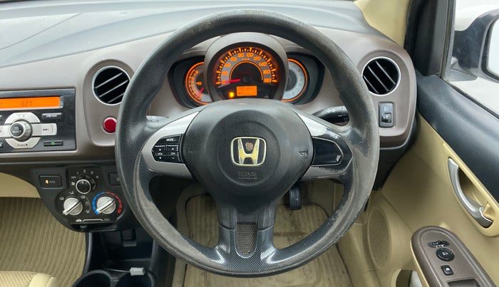 2012 Honda Brio V MT, Petrol, Manual, 90,184 km, Steering Wheel Close Up
