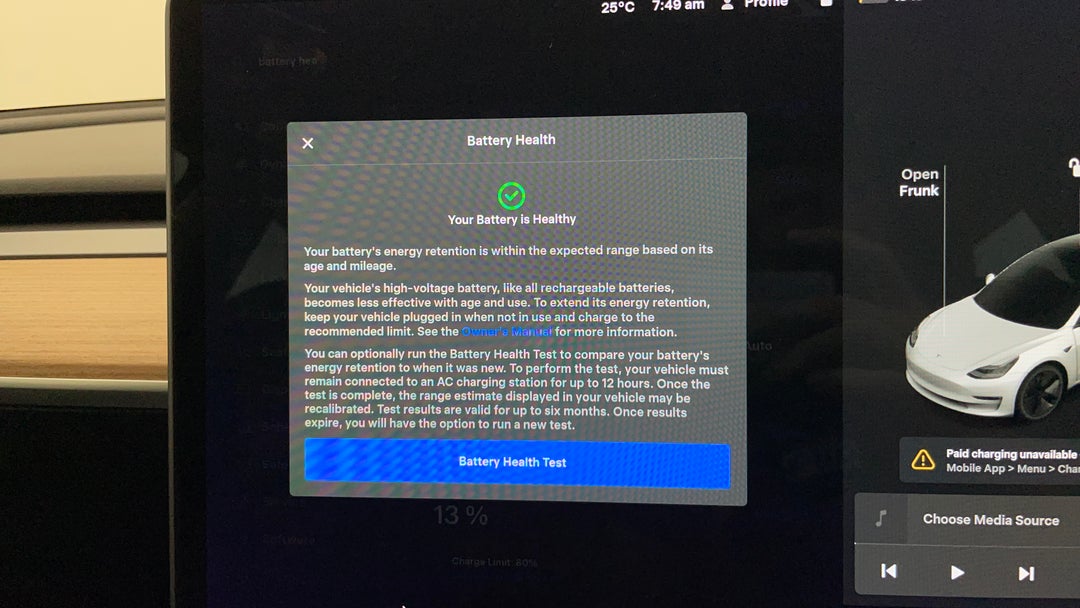 2020 Tesla Model 3 Standard Range RWD, Automatic, 50158 km, Car Battery Health