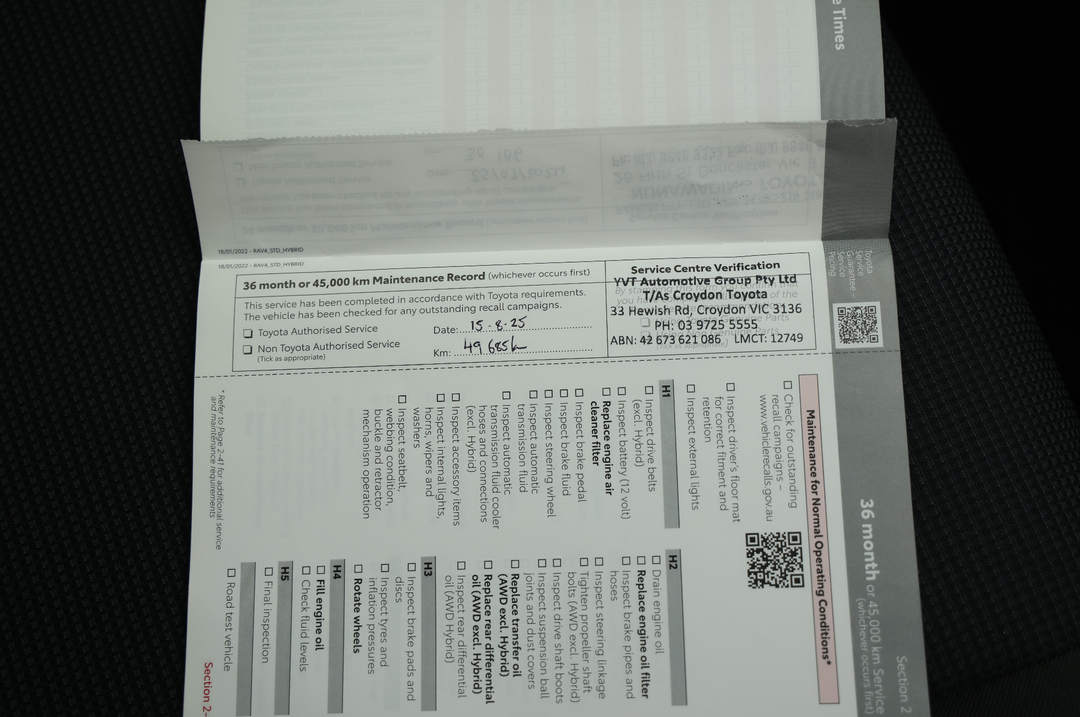 2022 Toyota RAV4 Gx Hybrid, Automatic, 56809 km, Service History