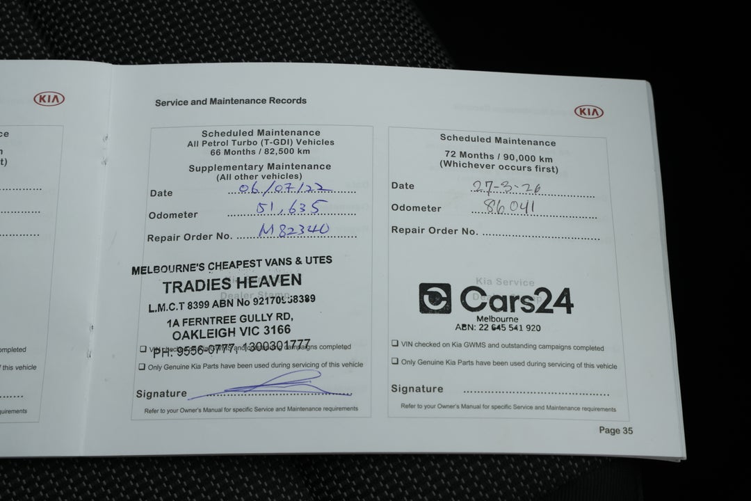 2016 Kia Cerato S, Automatic, 86043 km, Service History