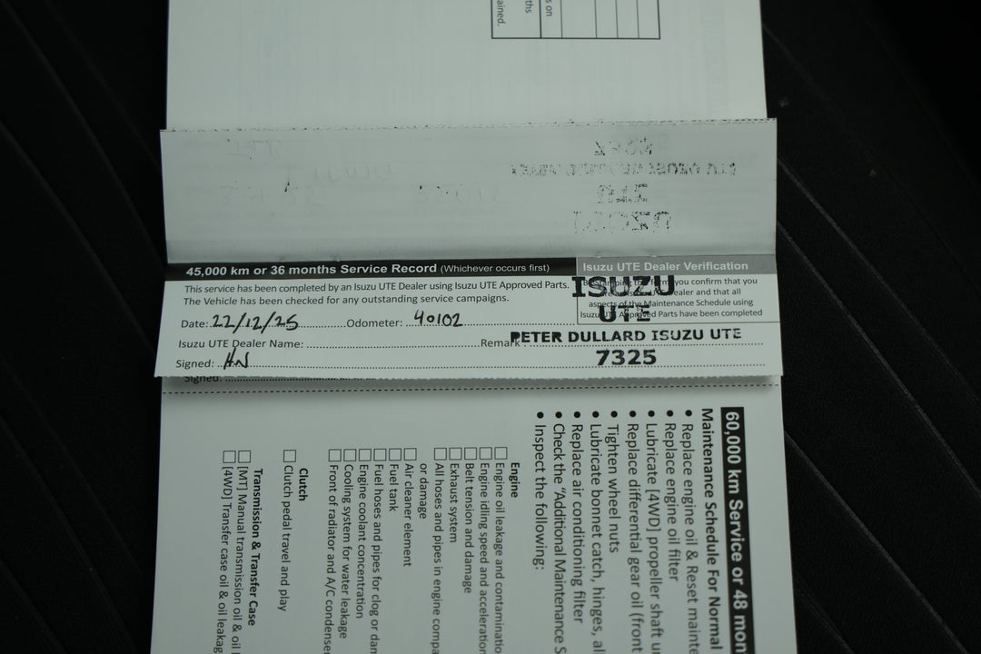 2023 Isuzu MU-X Ls-u (4x4), Automatic, 44711 km, Service History