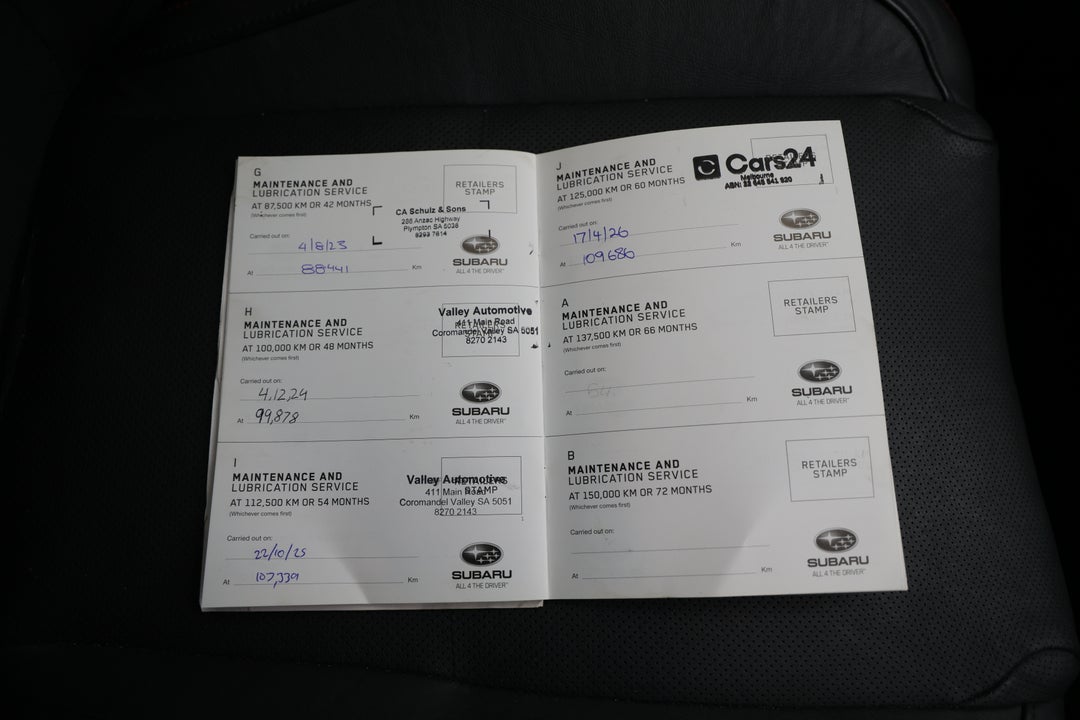 2016 Subaru WRX Premium (AWD), Manual, 109687 km, Service History