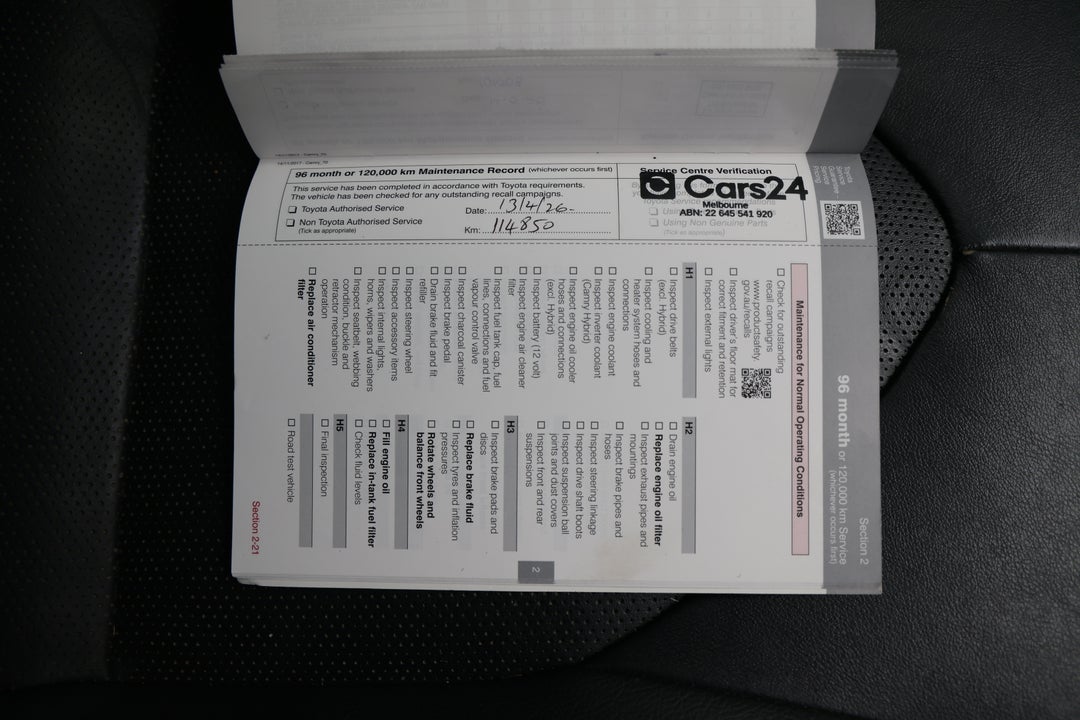 2018 Toyota Camry Sx V6, Automatic, 114851 km, Service History