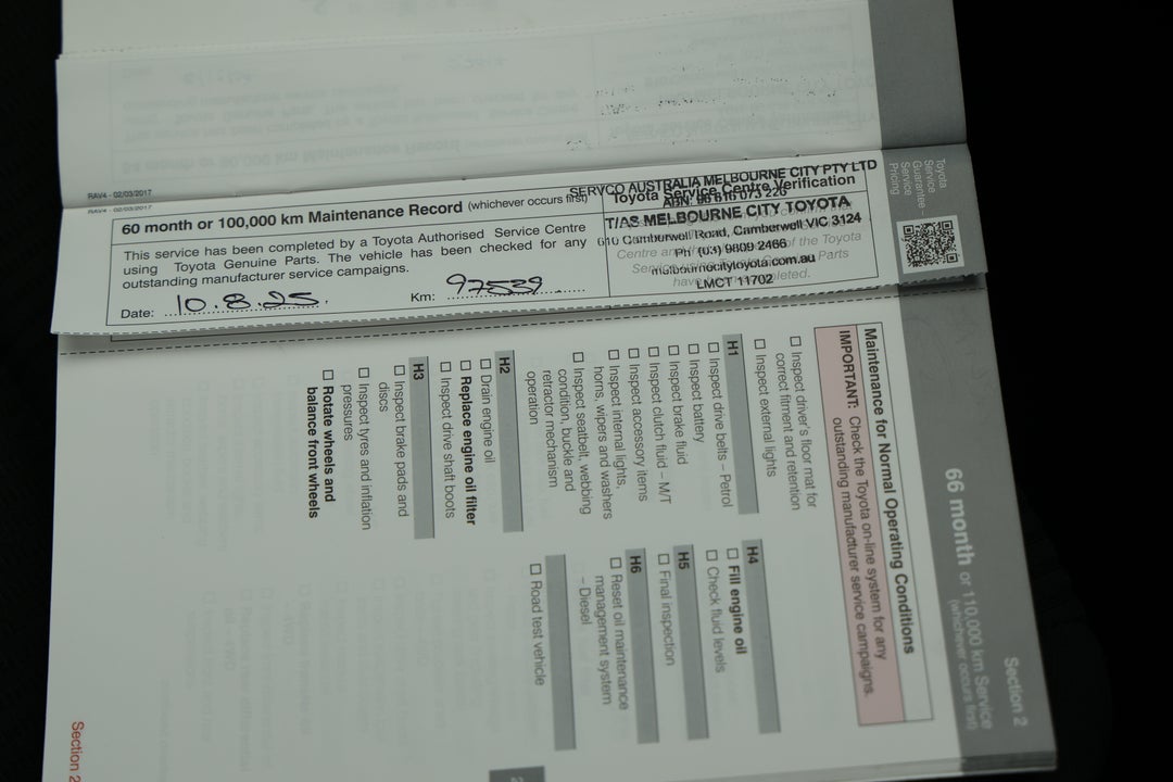 2017 Toyota RAV4 Gx (4x4), Automatic, 100818 km, Service History