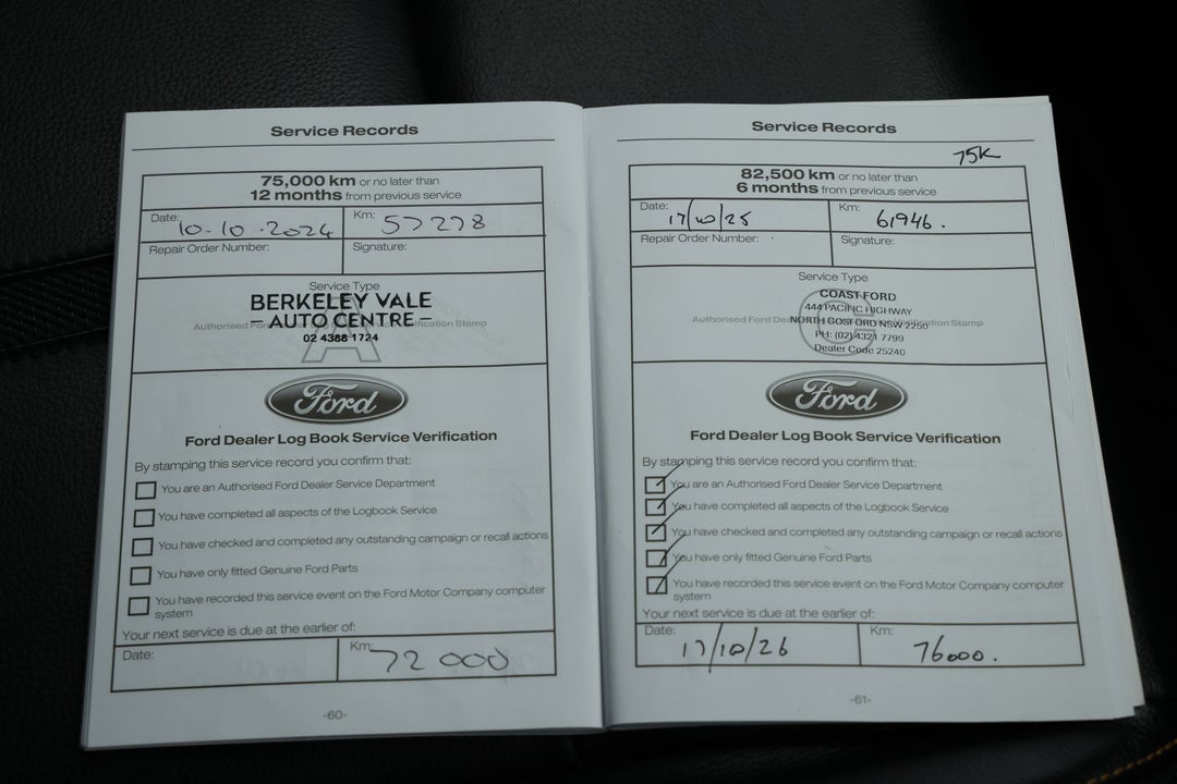 2019 Ford Ranger Wildtrak 2.0 (4x4), Automatic, 64245 km, Service History