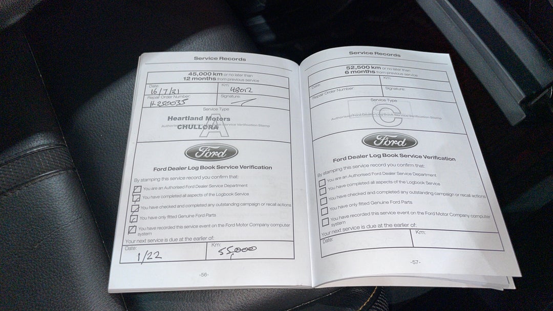 2019 Ford Ranger Wildtrak 3.2 (4x4), Automatic, 125916 km, Service History