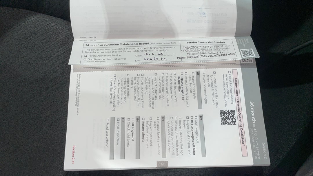 2023 Toyota Camry Ascent Hybrid, Automatic, 35467 km, Service History