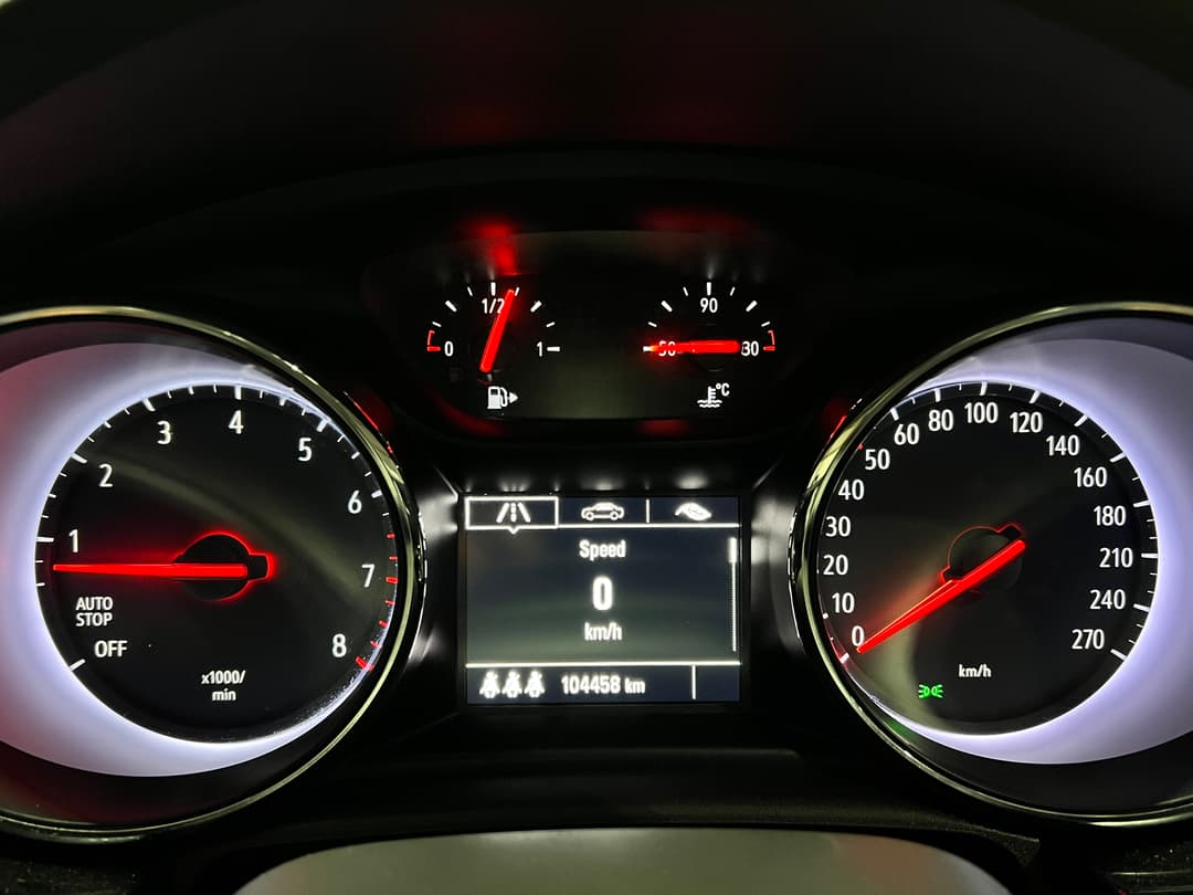 2017 Holden Astra Rs, Manual, 104458 km, Odometer View
