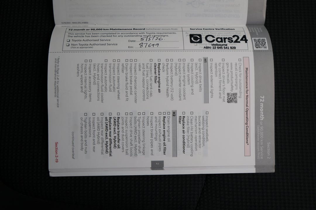 2021 Toyota RAV4 Gx (AWD) Hybrid, Automatic, 87700 km, Service History