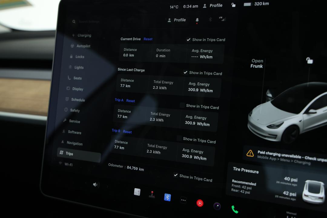 2021 Tesla Model 3 Standard Range Plus RWD, Automatic, 84759 km, Service History