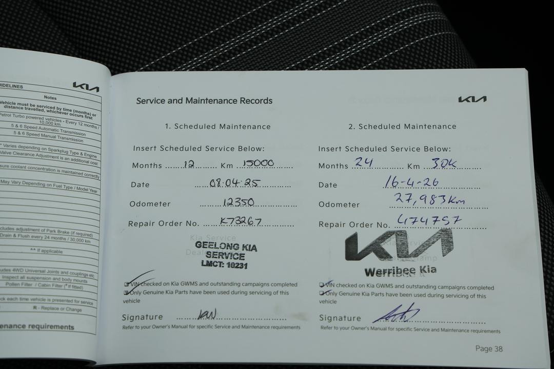 2024 Kia Cerato Sport, Automatic, 28133 km, Service History