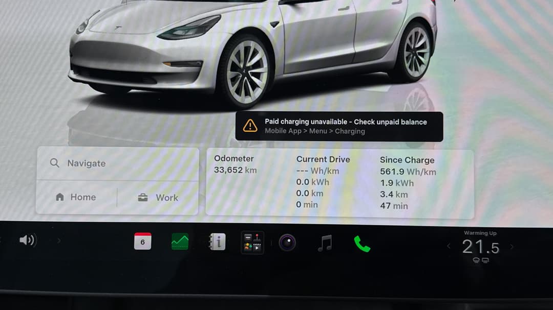 2022 Tesla Model 3 Long Range, Automatic, 33652 km, Odometer View