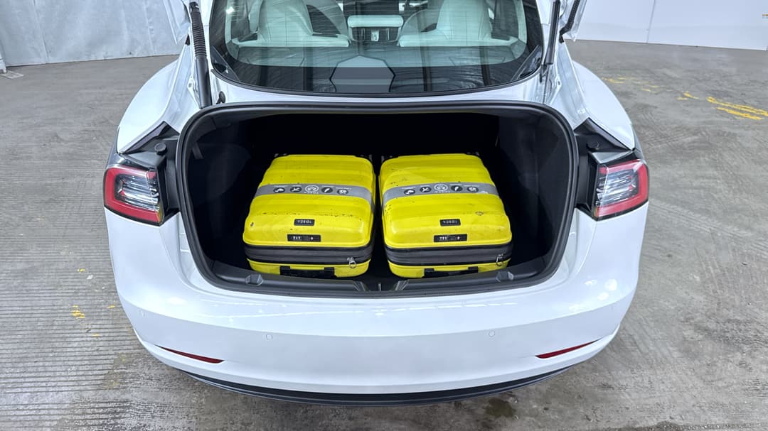 2022 Tesla Model 3 Long Range, Automatic, 33652 km, Boot Inside View with Luggage