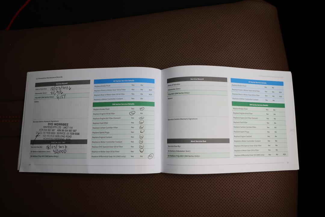 2024 Byd Sealion 6 Premium, Automatic, 25833 km, Service History