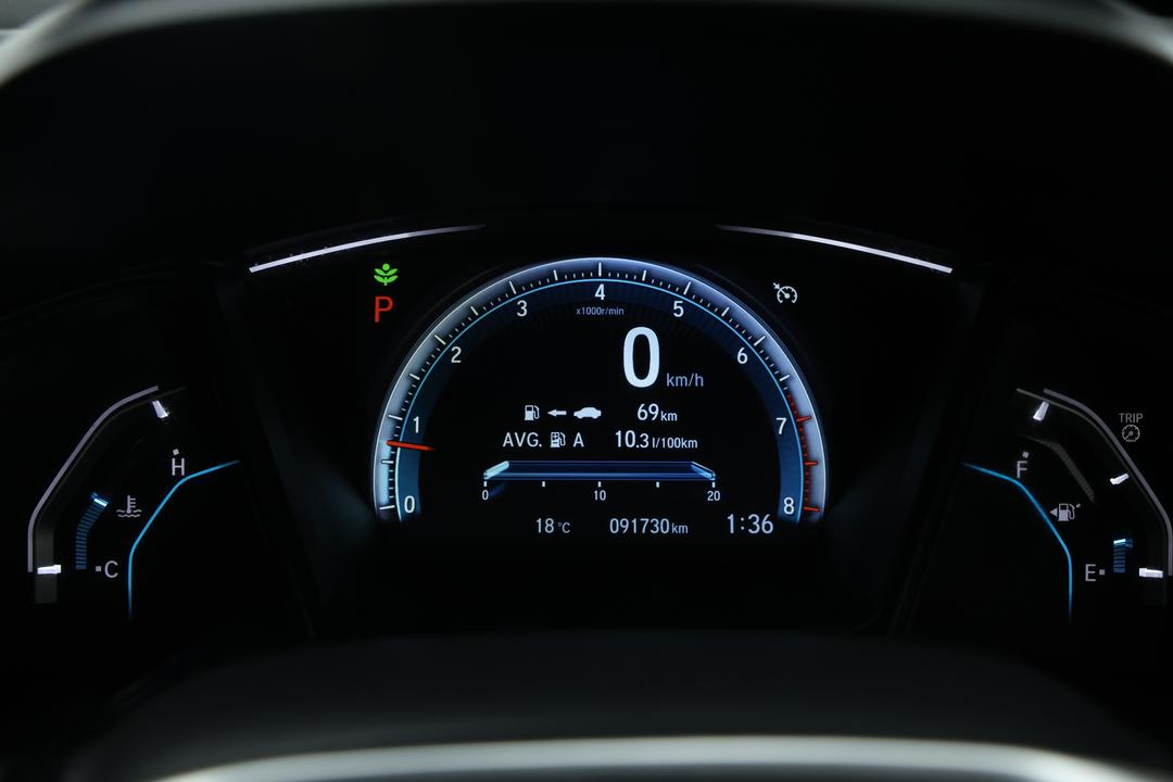 2017 Honda Civic Vti, Automatic, 91730 km, Odometer View