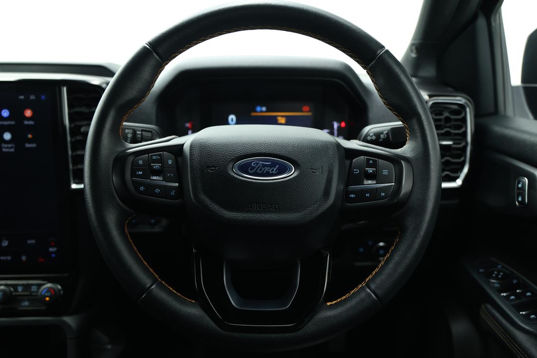 2023 Ford Ranger Wildtrak 3.0 (4x4), Automatic, 23858 km, Steering Wheel Close-up
