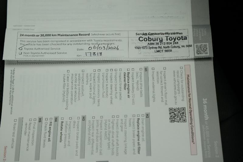 2023 Toyota Corolla Cross Atmos 2WD Hybrid, Automatic, 18591 km, Service History