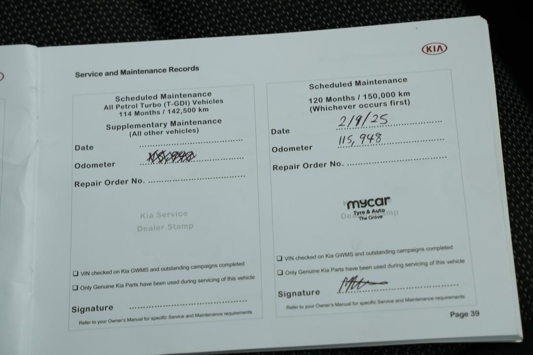 2017 Kia Cerato Sport, Automatic, 121173 km, Service History