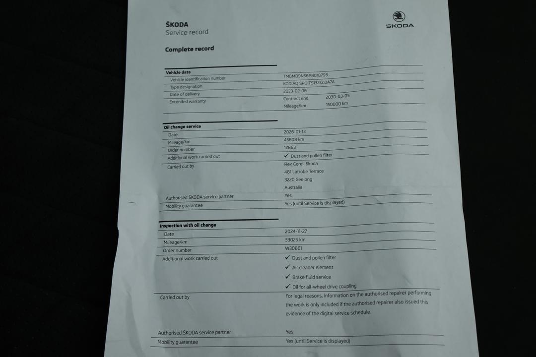 2022 SKODA Kodiaq Sportline (4x4) 132tsi, Automatic, 47727 km, Service History