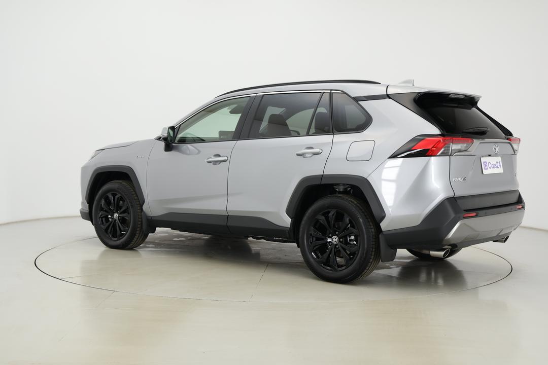 2025 Toyota RAV4 Cruiser (AWD) Hybrid, Automatic, 4124 km, Left Back Diagonal (45- Degree) View