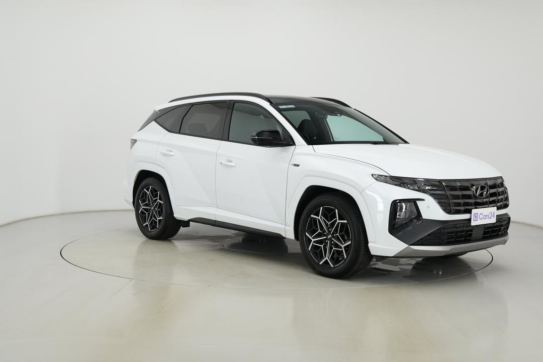 2023 Hyundai Tucson Highlander N Line (AWD), Automatic, 46518 km, Right Front Diagonal (45- Degree) View