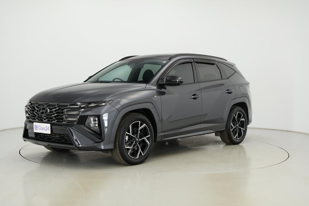 2025 Hyundai Tucson Premium N Line Hybrid (AWD), Automatic, 32535 km, Left Front Diagonal (45- Degree) View
