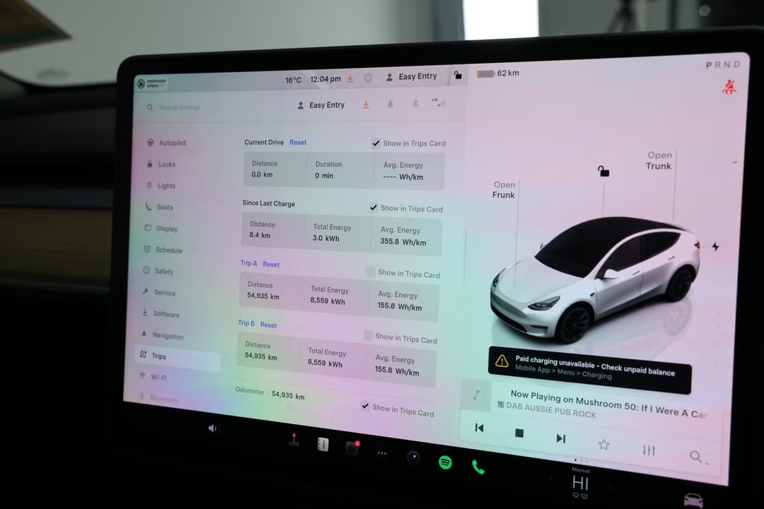 2023 Tesla Model Y Long Range, Automatic, 54935 km, Odometer View