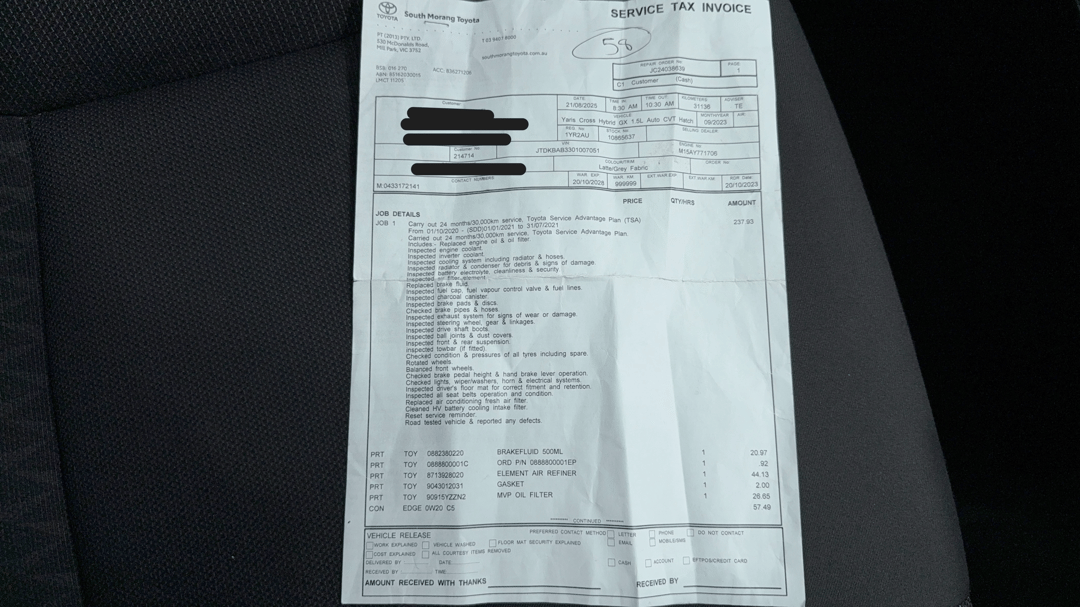 2023 Toyota Yaris Cross Gx Hybrid, Automatic, 43951 km, Service History