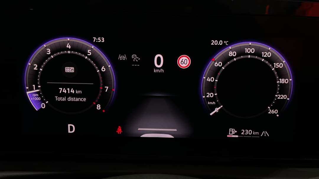 2025 Volkswagen Tiguan 150tsi Elegance, Automatic, 7400 km, Odometer View
