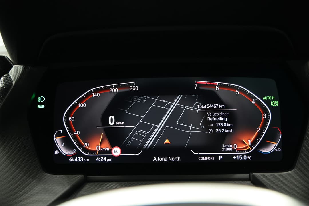 2021 BMW 1 18i M Sport, Automatic, 54467 km, Odometer View
