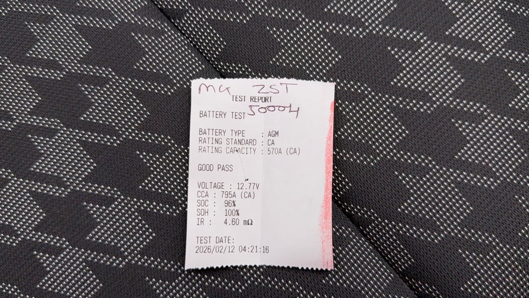 2023 MG Zst Core, Automatic, 11897 km, Car Battery Health