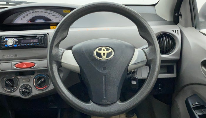 2011 Toyota Etios G, Petrol, Manual, 52,976 km, Steering Wheel Close Up