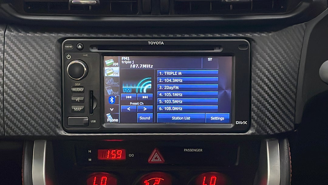 2016 Toyota 86 Gts, Manual, 99429 km, Infotainment System