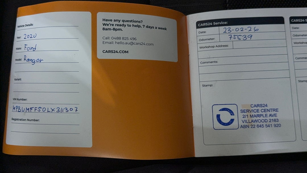 2020 Ford Ranger Xlt 3.2 (4x4), Automatic, 75543 km, Service History