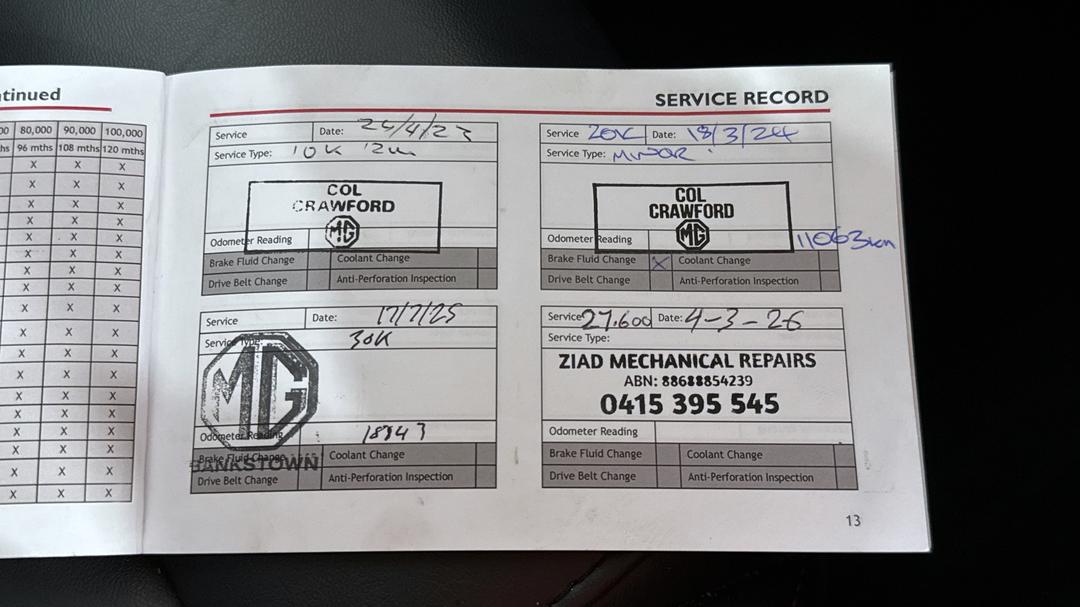 2021 MG Zst Essence, Automatic, 33251 km, Service History