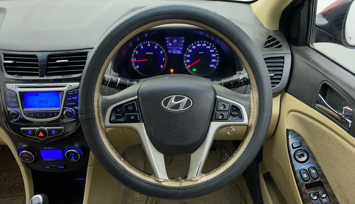 2014 Hyundai Verna FLUIDIC 1.6 VTVT SX AT, Petrol, Automatic, 79,210 km, Steering Wheel Close Up