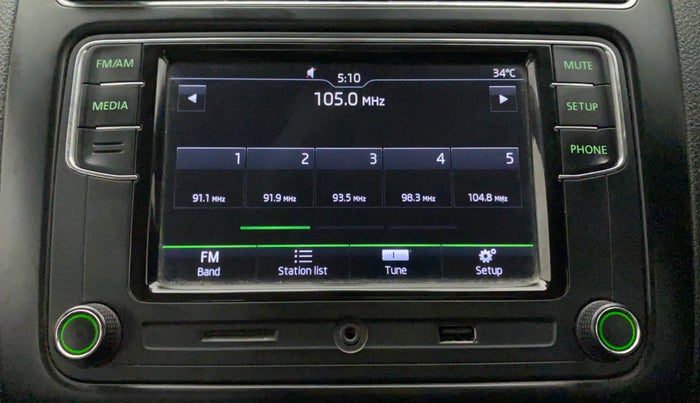 2017 Skoda Rapid AMBITION 1.5 TDI, Diesel, Manual, 1,23,383 km, Infotainment System