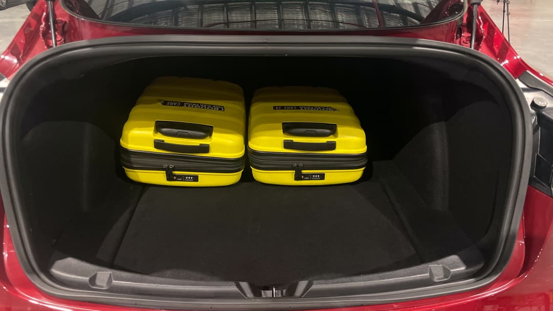 2020 Tesla Model 3 Standard Range RWD, Automatic, 58057 km, Boot Inside View with Luggage