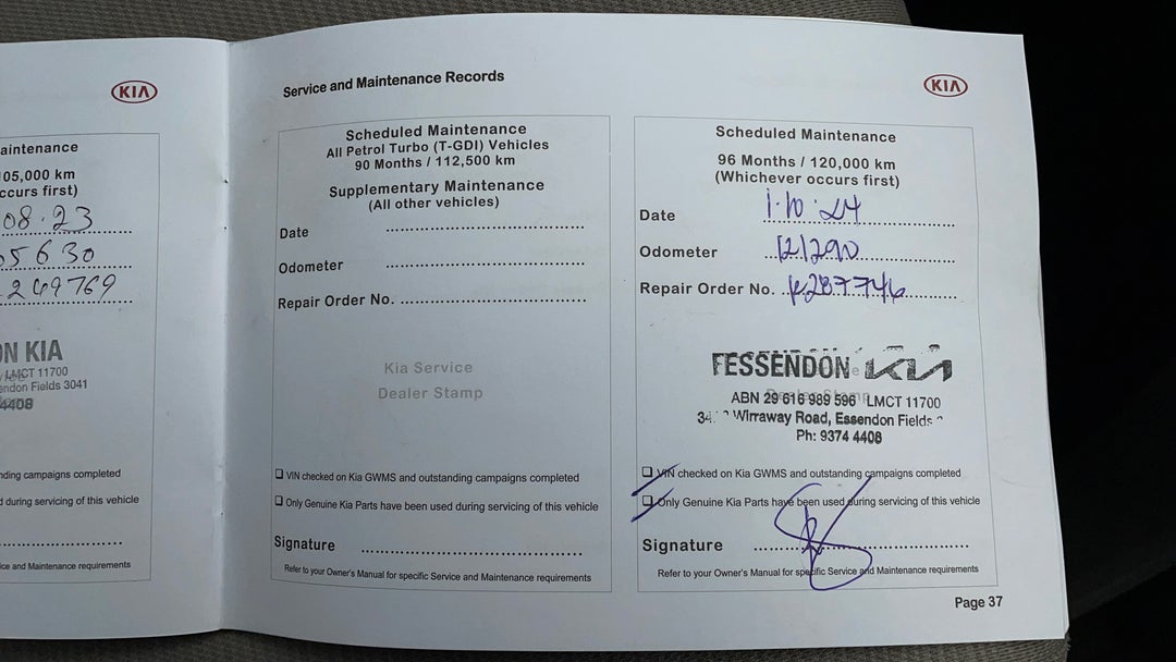 2017 Kia Carnival S, Automatic, 126569 km, Service History