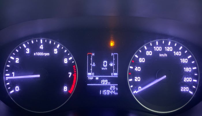 2016 Hyundai Elite i20 SPORTZ 1.2, Petrol, Manual, 1,15,944 km, Odometer Image