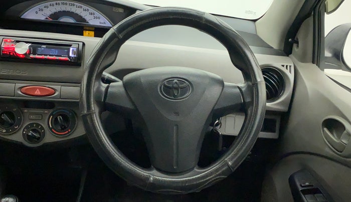 2011 Toyota Etios G, Petrol, Manual, 88,605 km, Steering Wheel Close Up