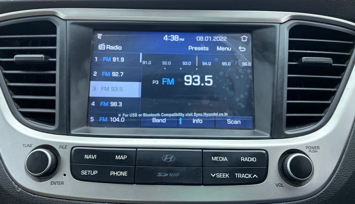 2018 Hyundai Verna 1.6 SX VTVT (O), Petrol, Manual, 33,444 km, Infotainment System