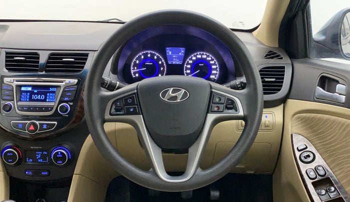 2015 Hyundai Verna FLUIDIC 4S 1.6 VTVT S(O), Petrol, Manual, 31,161 km, Steering Wheel Close Up