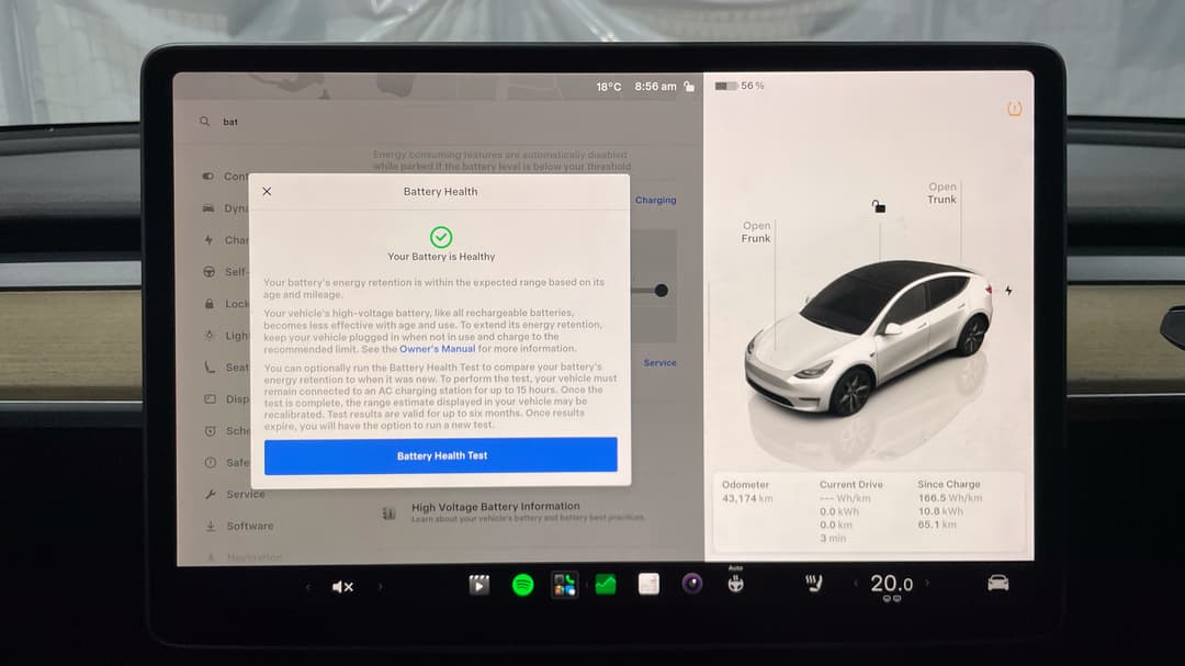2023 Tesla Model Y Rear-wheel Drive, Automatic, 43174 km, Car Battery Health