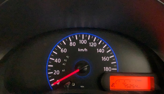 2018 Datsun Go T, Petrol, Manual, 75,254 km, Odometer Image