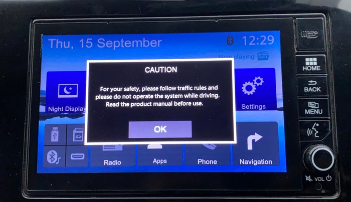 2018 Honda City VX MT PETROL, Petrol, Manual, 55,832 km, Infotainment system - Touch screen not working